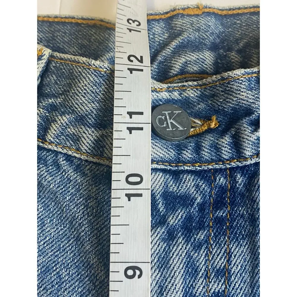 Vintage Calvin Klein Women's Double Stone Washed High-Rise Jeans Size 10